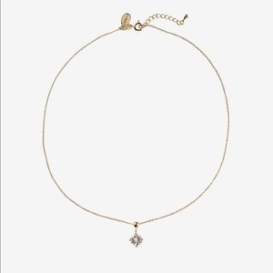Express gold cubic zirconia necklace